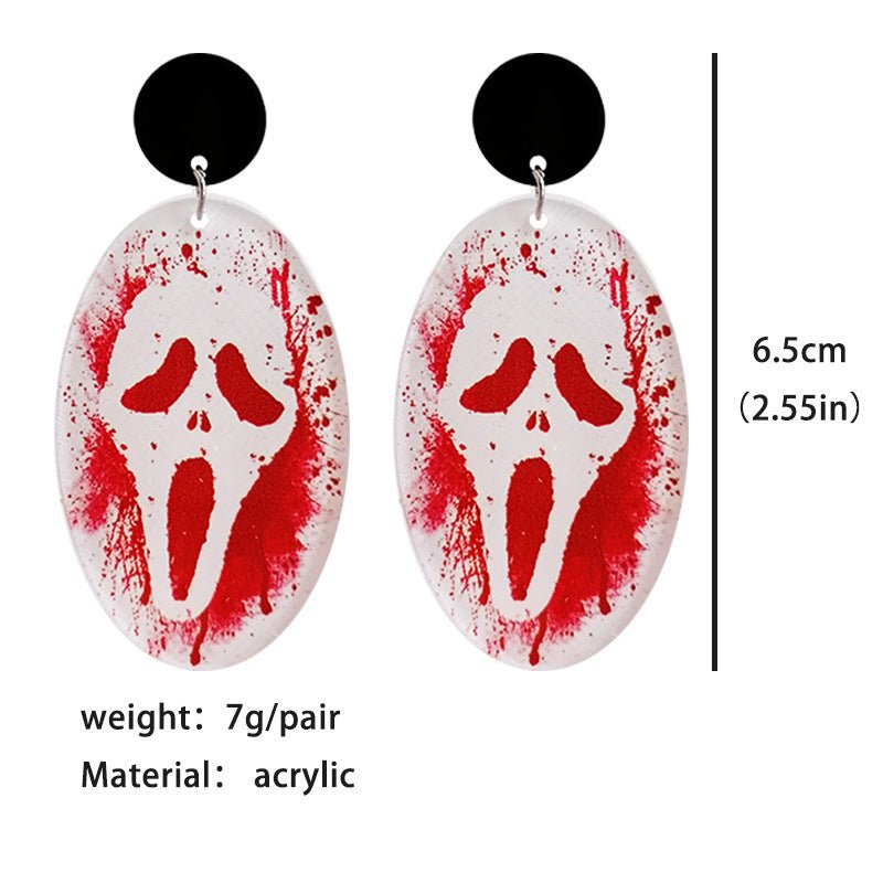 Skull Earrings Halloween Moth Balloon Earrings-Jewearrings