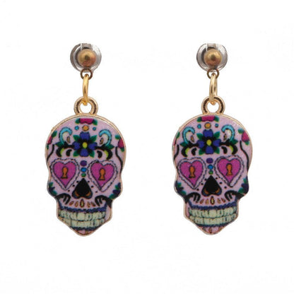 Skull Earrings Halloween Punk-Jewearrings