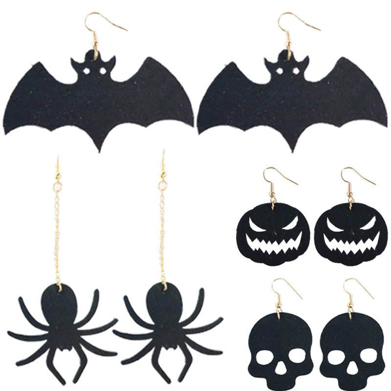 Skull Earrings Halloween Spider-Jewearrings