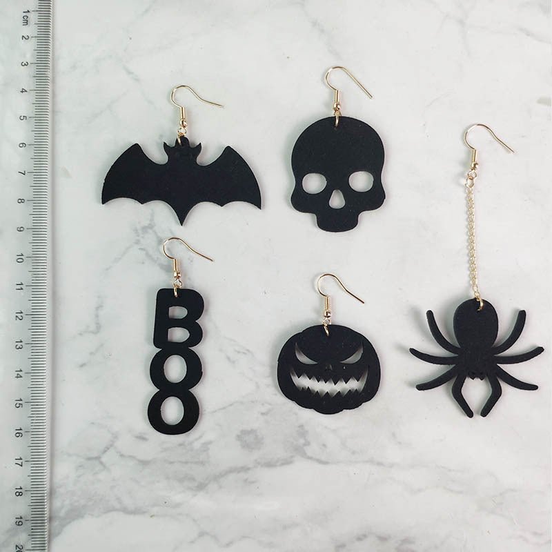 Skull Earrings Halloween Spider-Jewearrings