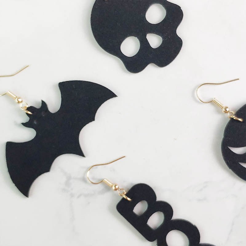 Skull Earrings Halloween Spider-Jewearrings