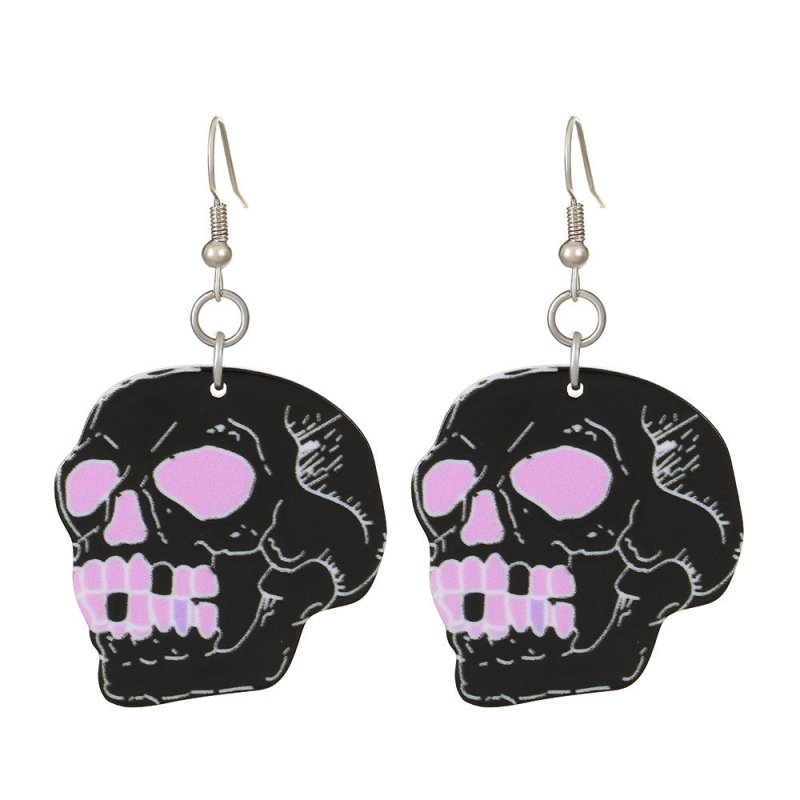 Skull Earrings Ins Dark Funny-Jewearrings