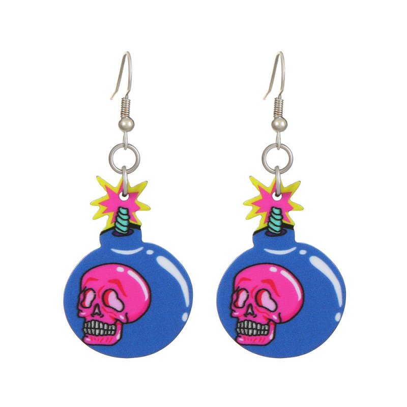 Skull Earrings Ins Dark Funny-Jewearrings