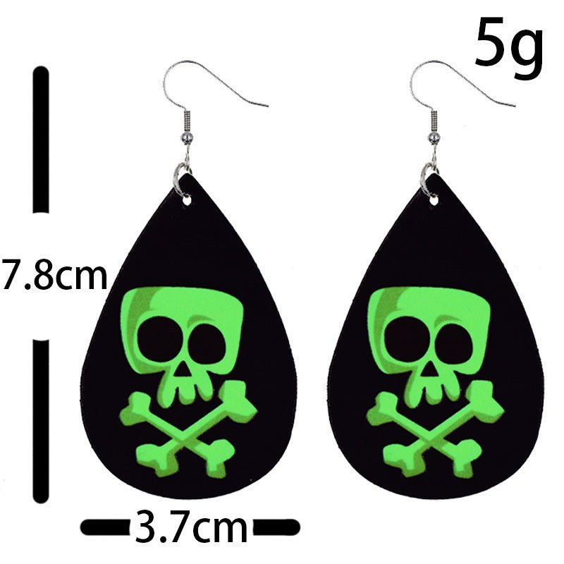 Skull Earrings Luminous Halloween-Jewearrings