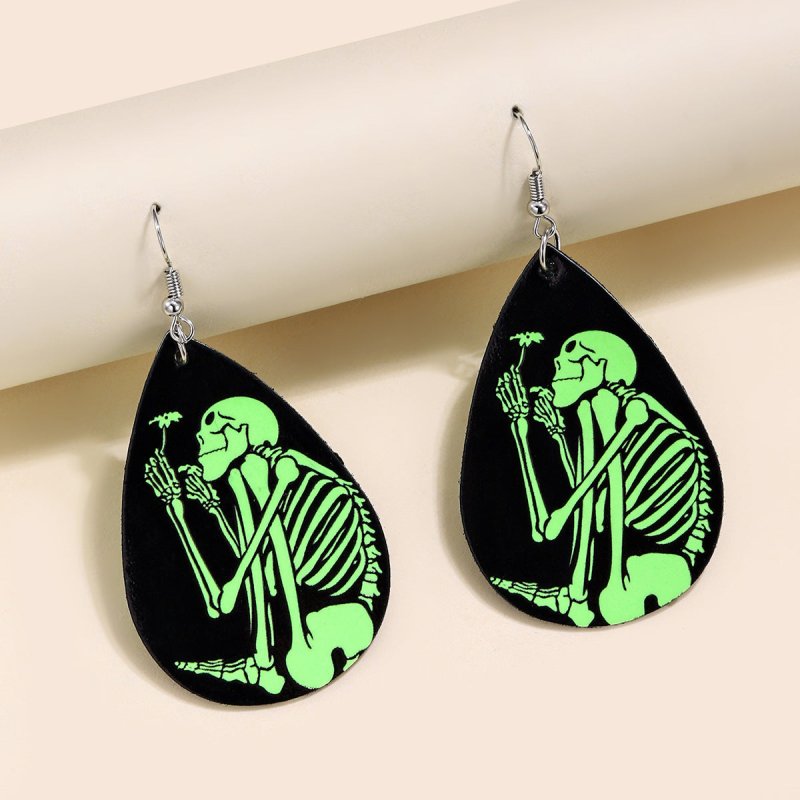 Skull Earrings Luminous Halloween-Jewearrings