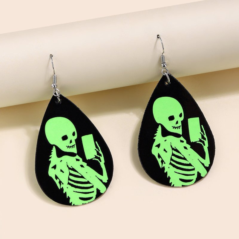 Skull Earrings Luminous Halloween-Jewearrings