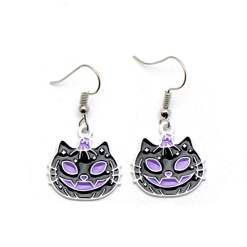 Skull Earrings Pumpkin Cat Ghost-Jewearrings