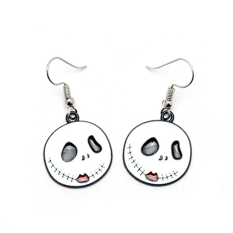 Skull Earrings Pumpkin Cat Ghost-Jewearrings