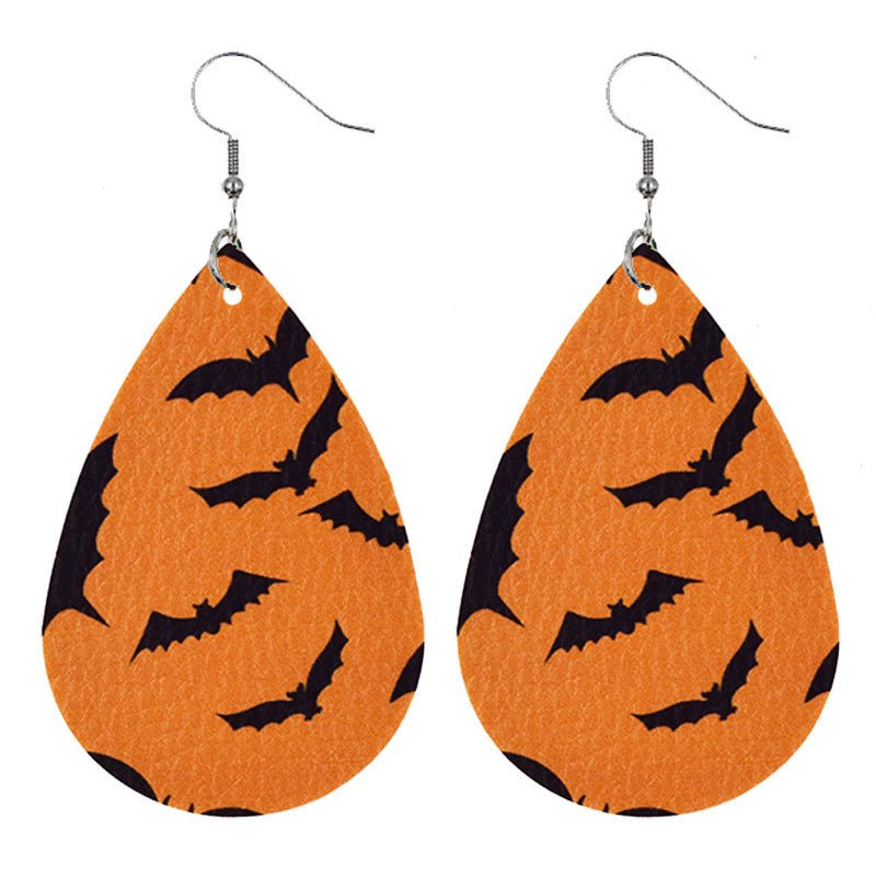 Skull Earrings Pumpkin Water Drop-Jewearrings