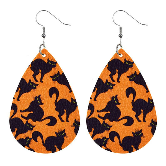 Skull Earrings Pumpkin Water Drop-Jewearrings