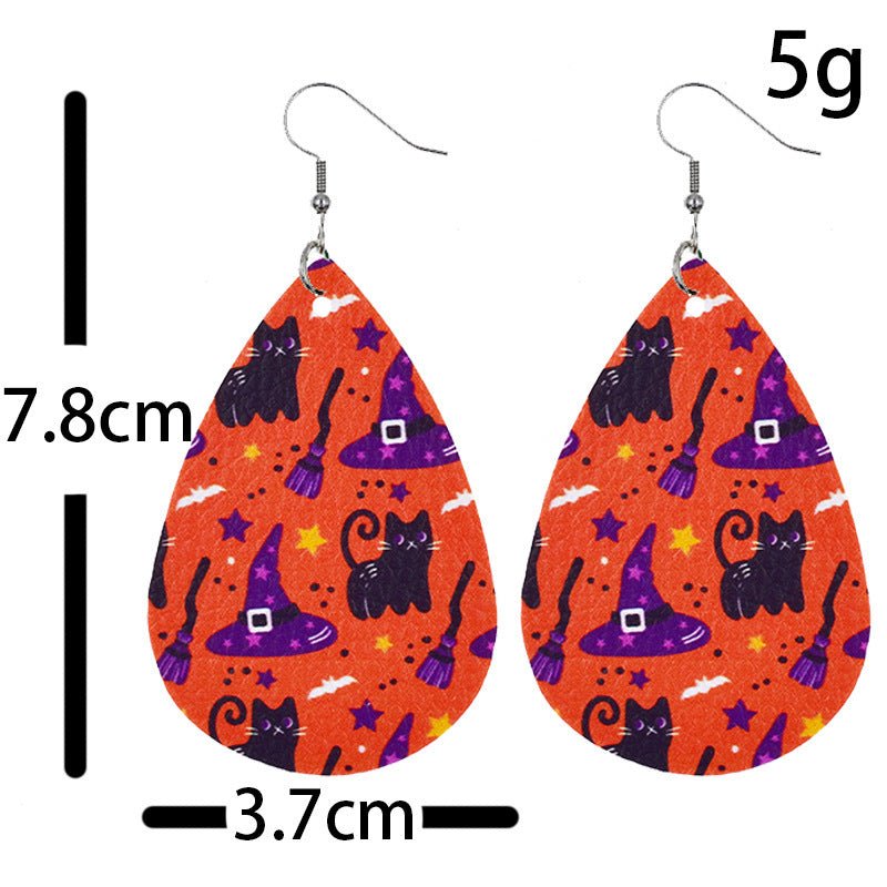 Skull Earrings Pumpkin Water Drop-Jewearrings