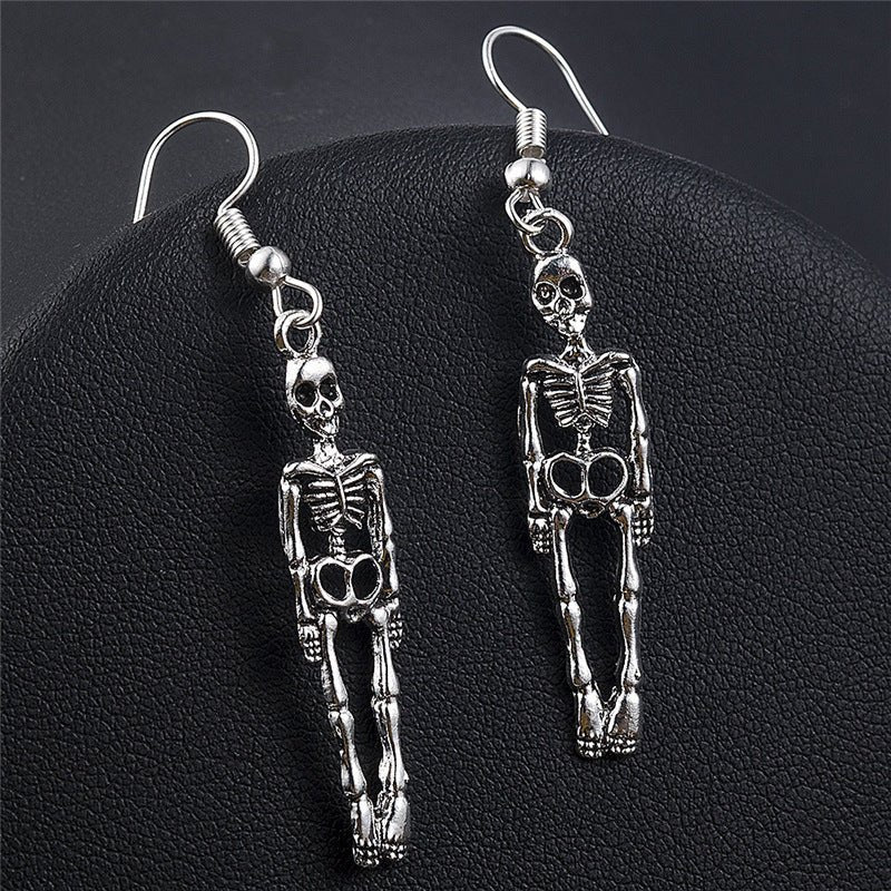 Skull Earrings Retro Pendant Accessory-Jewearrings