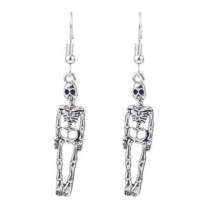 Skull Earrings Retro Pendant Accessory-Jewearrings