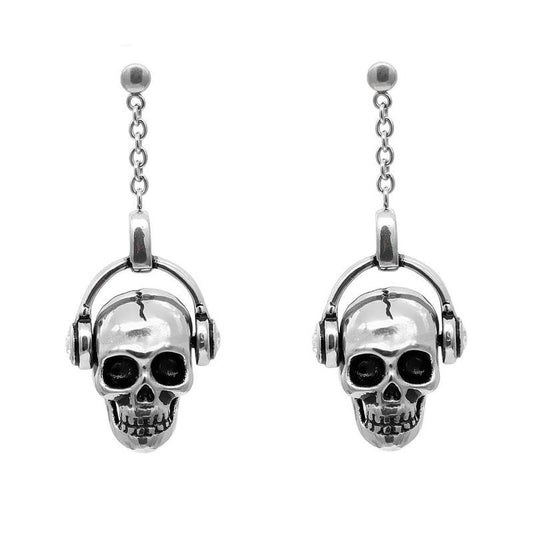 Skull Earrings Retro Tassel Rock-Jewearrings