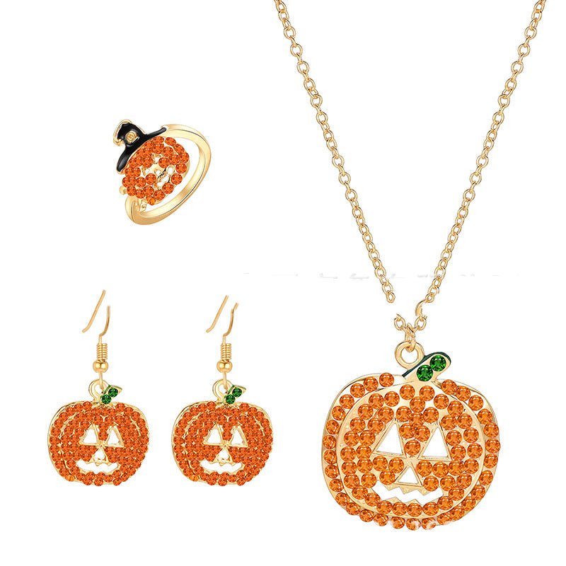 Skull Earrings Skull Pumpkin Jewelry Set-Jewearrings