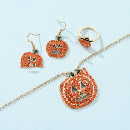 Skull Earrings Skull Pumpkin Jewelry Set-Jewearrings