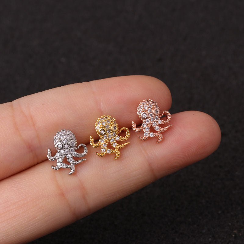 Skull Earrings Stainless Steel Screw-Jewearrings