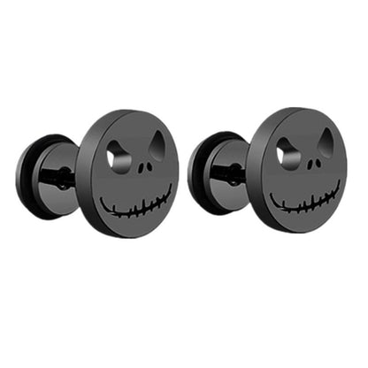 Skull Earrings Stainless Steel Studs Trendy for Men-Jewearrings