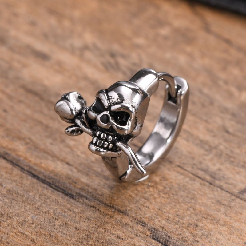 Skull Earrings Stainless Steel Vintage Earrings-Jewearrings