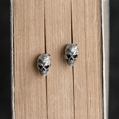 Skull Earrings Sterling Silver Fashion Earrings-Jewearrings