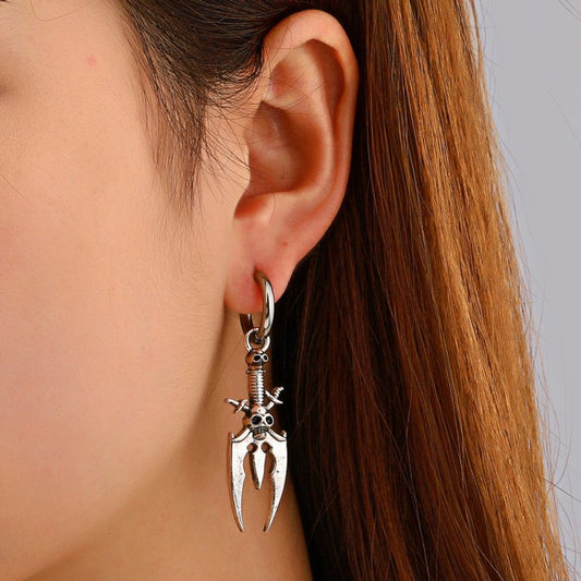 Skull Earrings Vintage Gothic Punk Earrings-Jewearrings