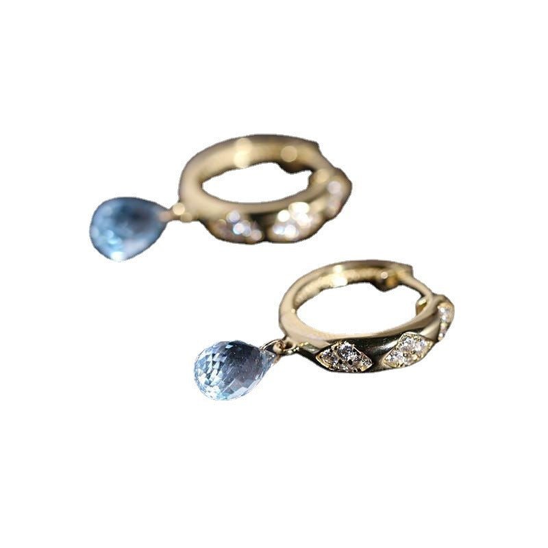 Sky Blue Topaz Earrings Women-Jewearrings