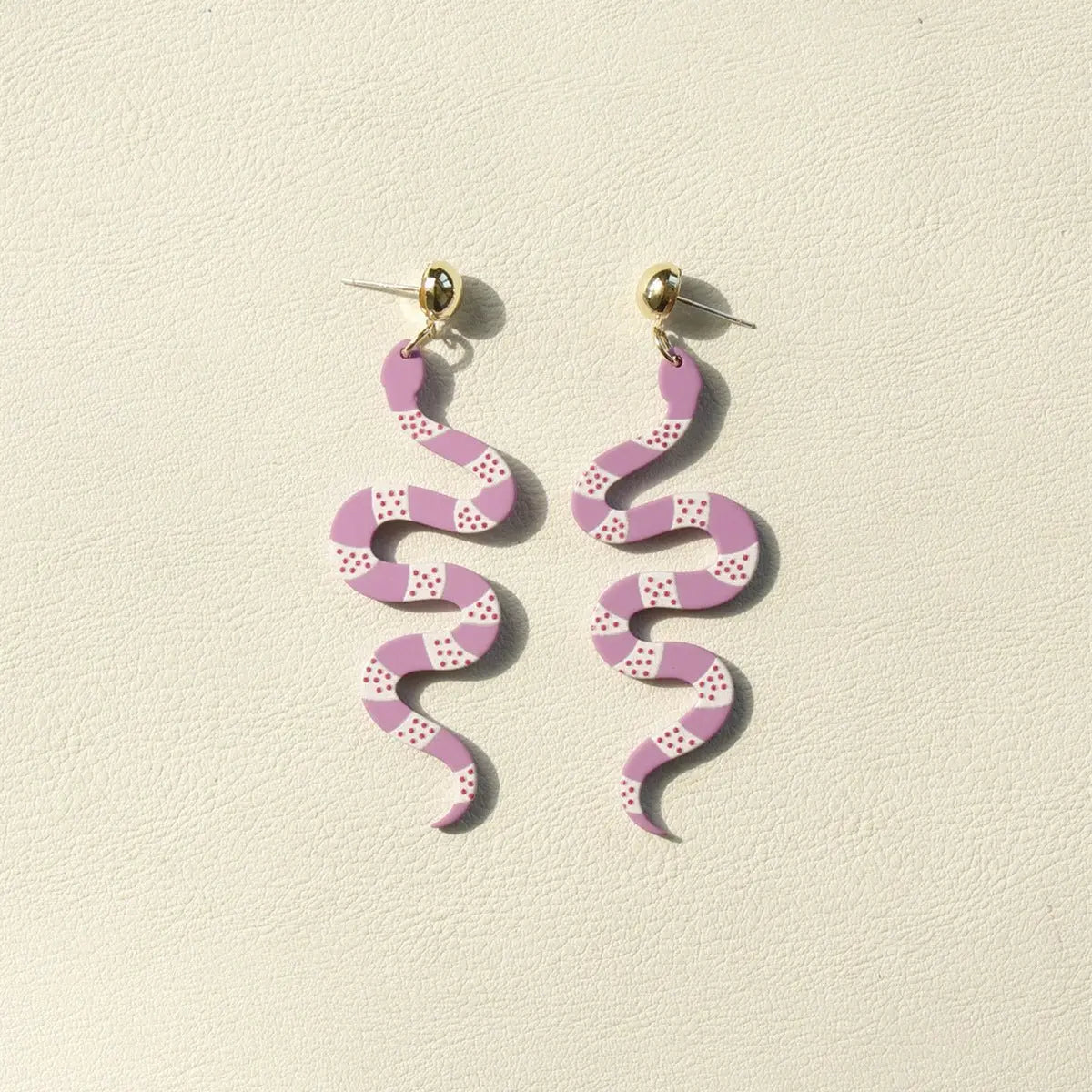 Snake Earrings Acrylic Multicolor-Jewearrings