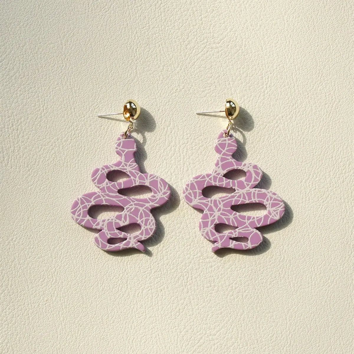 Snake Earrings Acrylic Multicolor-Jewearrings