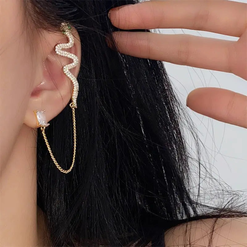 Snake Earrings Advanced Lady Style-Jewearrings