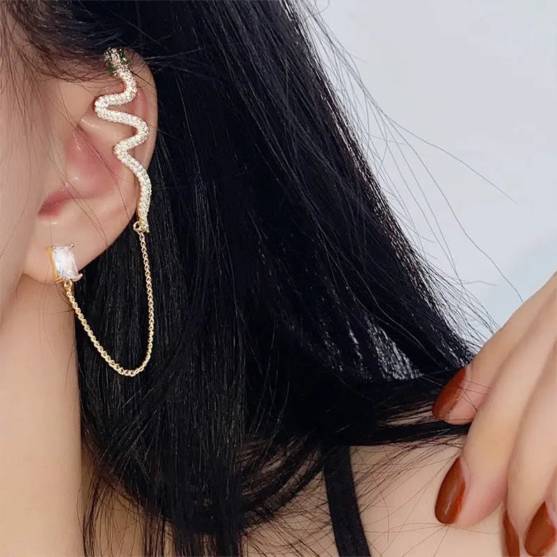 Snake Earrings Advanced Lady Style-Jewearrings