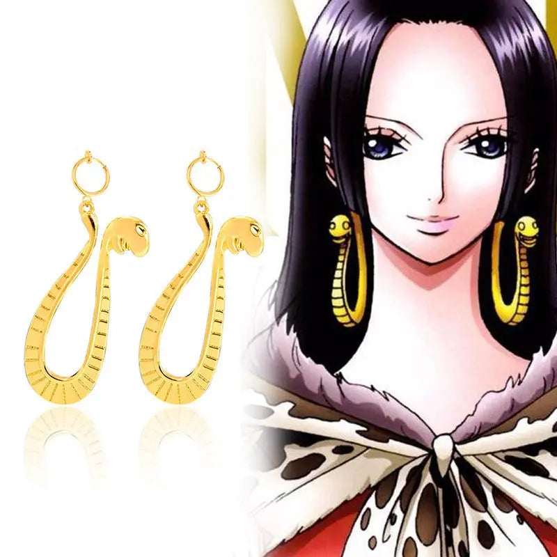 Snake Earrings: Anime Boa Hancock Pendant-Jewearrings