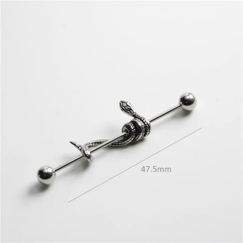 Snake Earrings Barbell Style-Jewearrings