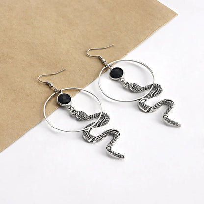 Snake Earrings: Creative Exaggerated Snake Shaped Earrings-Jewearrings