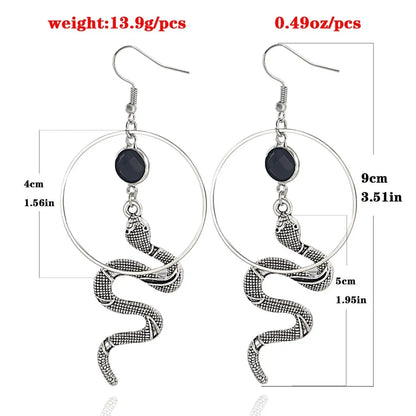 Snake Earrings: Creative Exaggerated Snake Shaped Earrings-Jewearrings