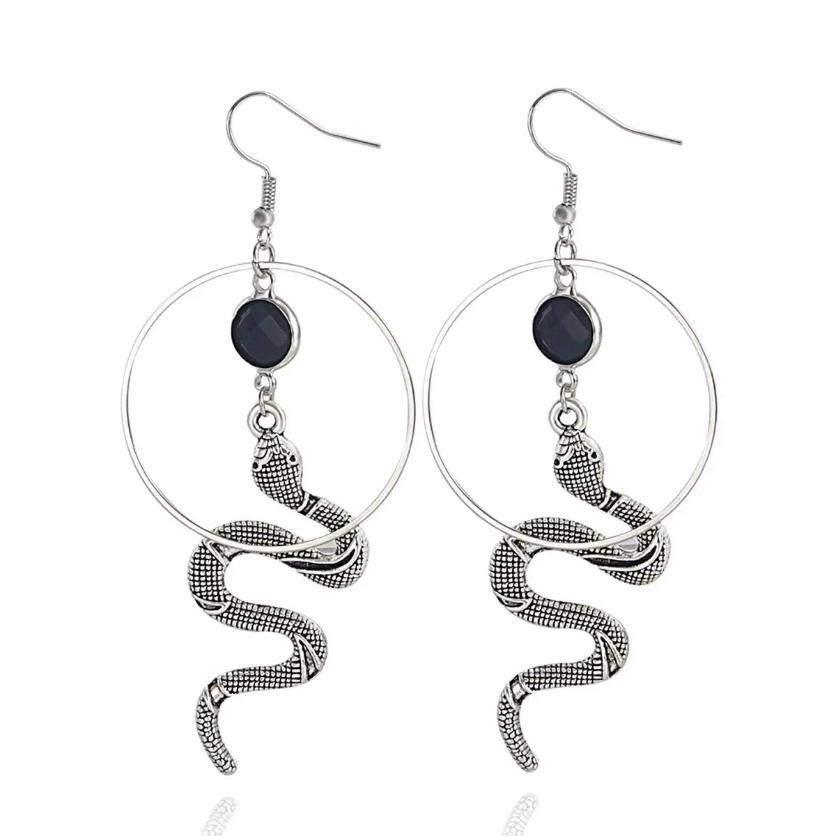 Snake Earrings: Creative Exaggerated Snake Shaped Earrings-Jewearrings