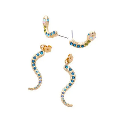 Snake Earrings - Detachable Stud Pierced Earrings-Jewearrings