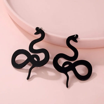 Snake Earrings - Element Plate Candlelight Earrings-Jewearrings