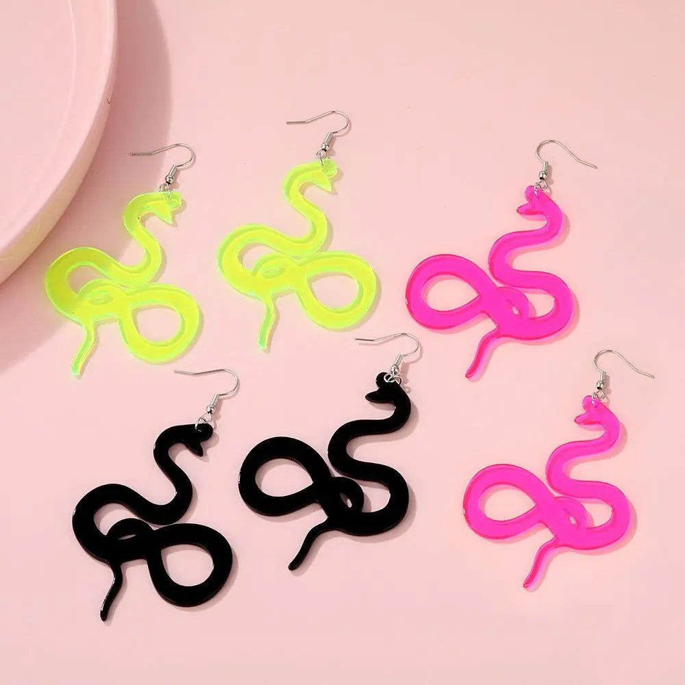 Snake Earrings - Element Plate Candlelight Earrings-Jewearrings