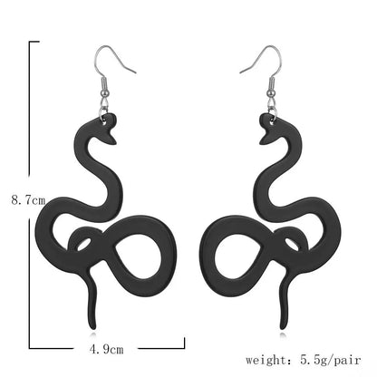 Snake Earrings - Element Plate Candlelight Earrings-Jewearrings