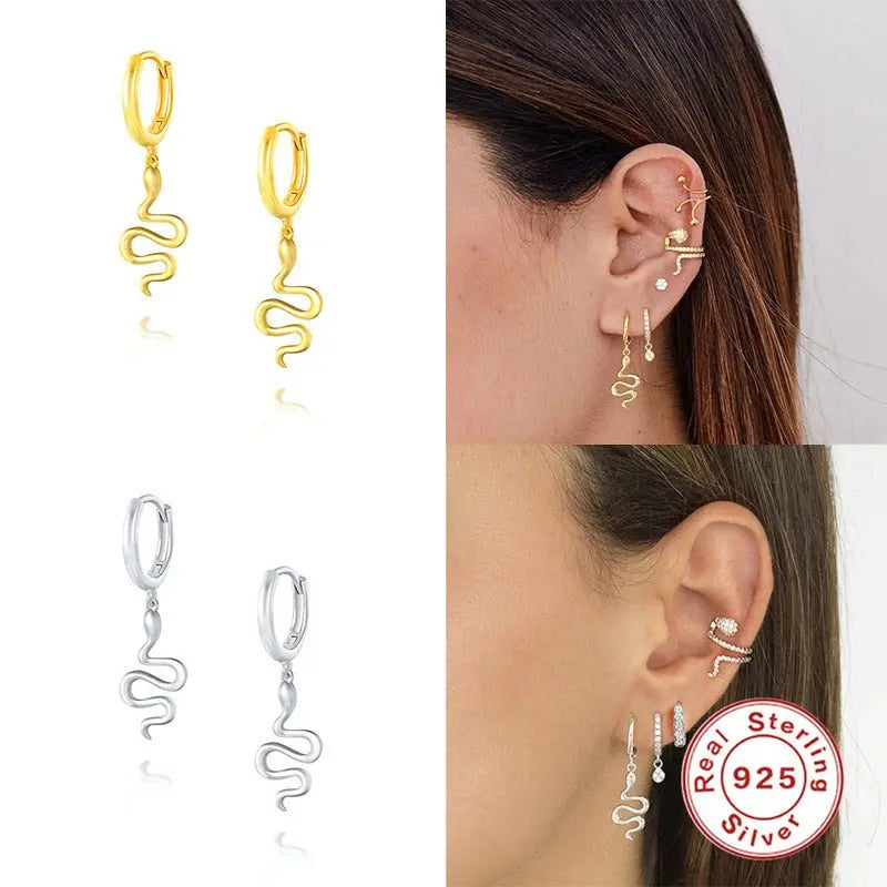 Snake Earrings European American Earrings-Jewearrings