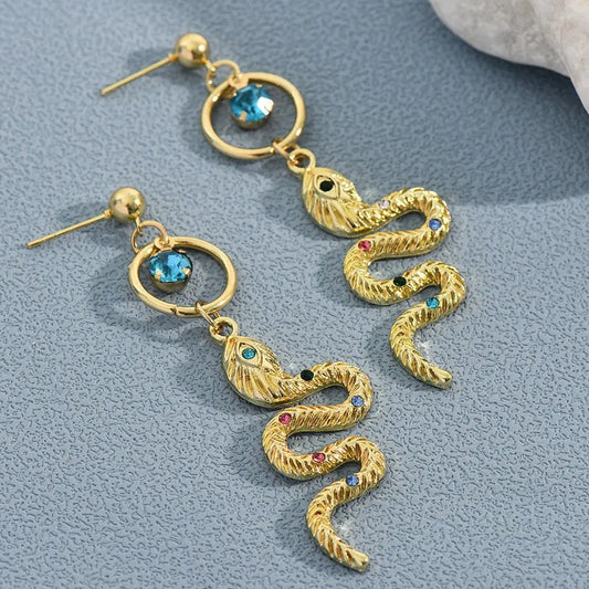 Snake Earrings Exaggerated Popular Earrings-Jewearrings