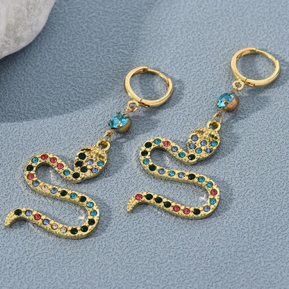 Snake Earrings Exaggerated Popular Earrings-Jewearrings