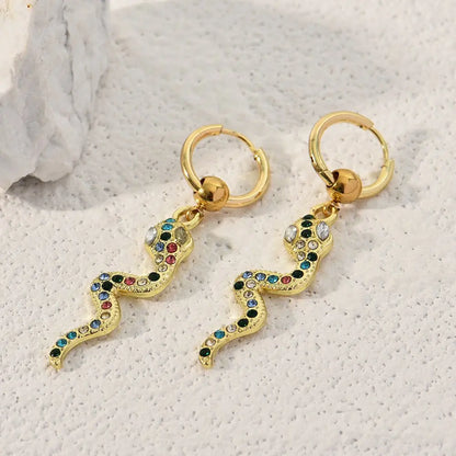 Snake Earrings Exaggerated Popular Earrings-Jewearrings