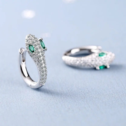 Snake Earrings Fashion Diamond-set Style-Jewearrings