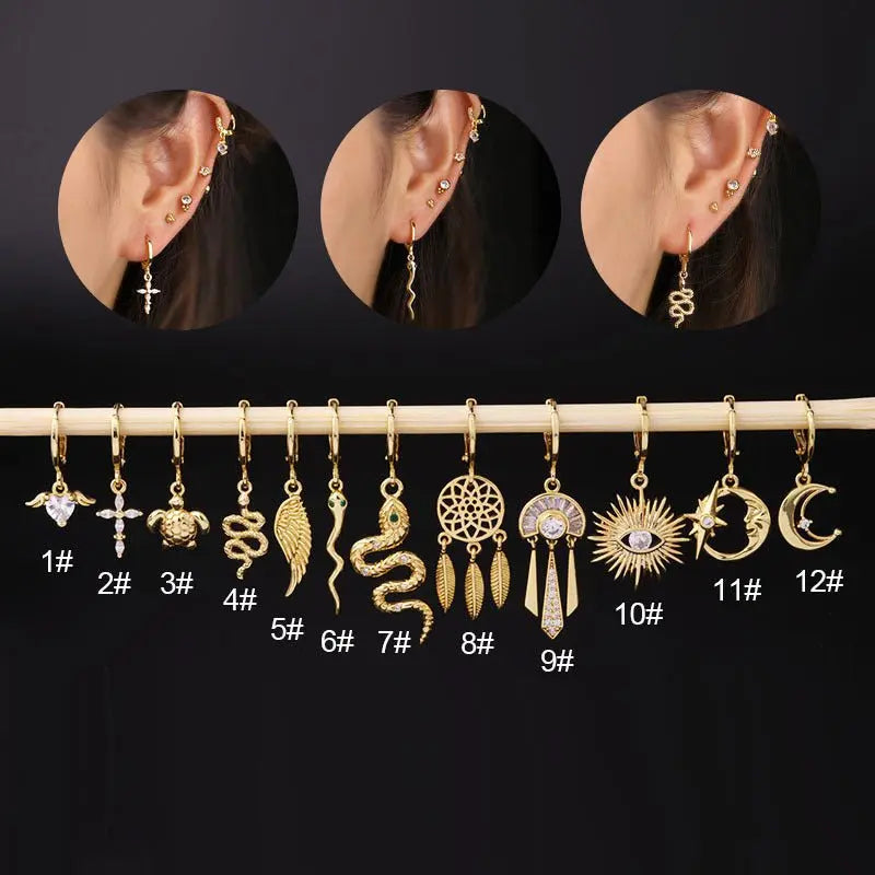 Snake Earrings Fashion Metal Personalized Style-Jewearrings