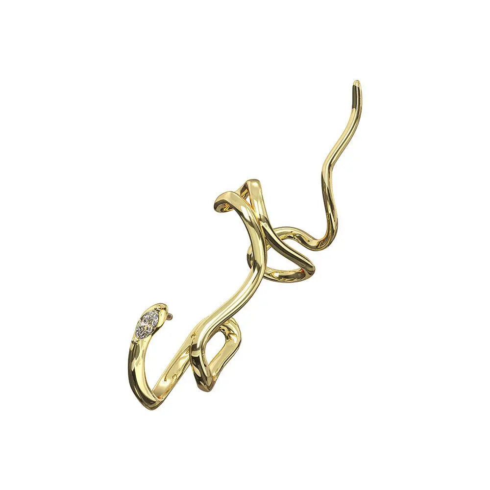 Snake Earrings Fashion Plating Silver Style-Jewearrings