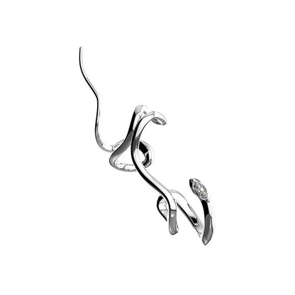 Snake Earrings Fashion Plating Silver Style-Jewearrings