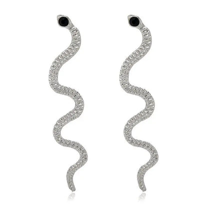 Snake Earrings Ins Design Sense Zodiac Earrings-Jewearrings