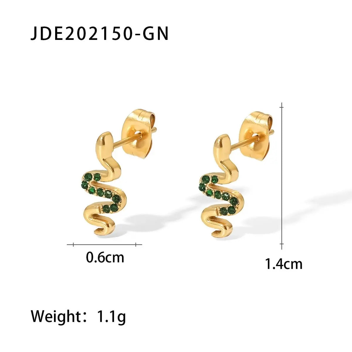 Snake Earrings INS Fashion Vintage 18K Gold Earrings-Jewearrings