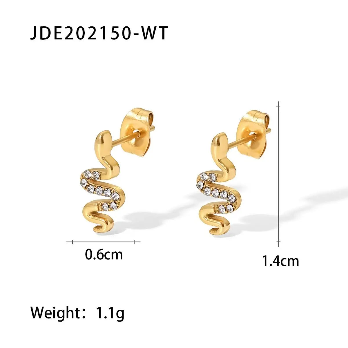 Snake Earrings INS Fashion Vintage 18K Gold Earrings-Jewearrings